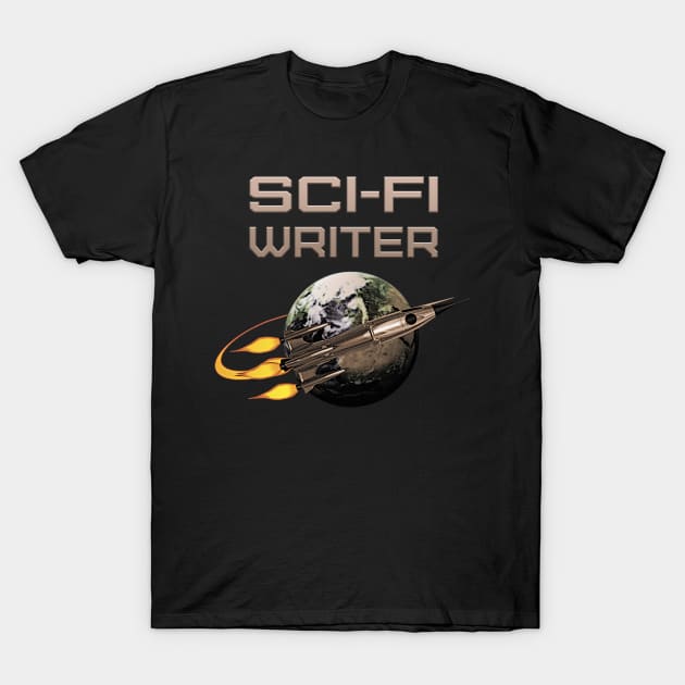 Sci-Fi Writer Author T-Shirt by macdonaldcreativestudios